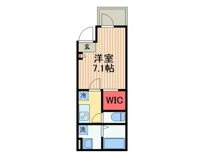 ベンジャミンハイツ(1K/2階)の間取り写真