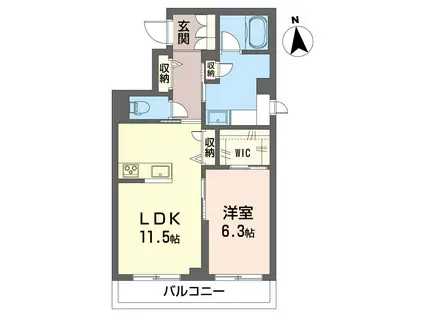 東武東上線 下板橋駅 徒歩4分 3階建 新築(1LDK/3階)の間取り写真