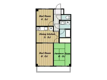 マンション アドミール(3DK/3階)の間取り写真