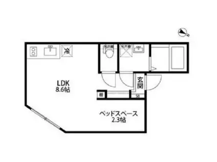 オークレスト下目黒(1LDK/5階)の間取り写真