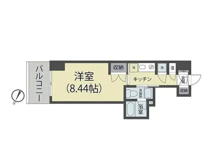SUGAR CUBE MIYAHARA(1K/5階)の間取り写真