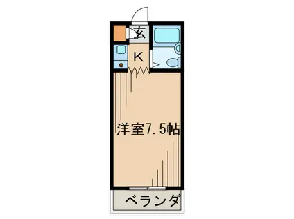 ハイムあぷりこっと(1K/4階)の間取り写真