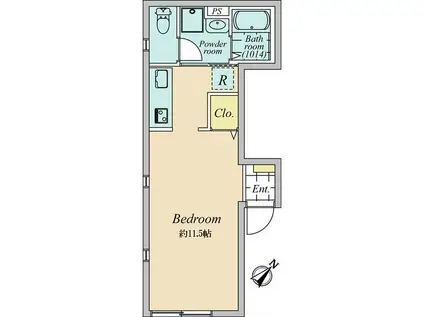 スペリオール渋谷本町(ワンルーム/3階)の間取り写真