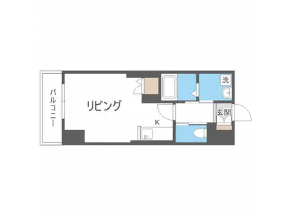 アルファスクエア北15条(1K/8階)の間取り写真