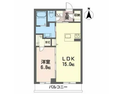 メゾンマストいわき(1LDK/2階)の間取り写真
