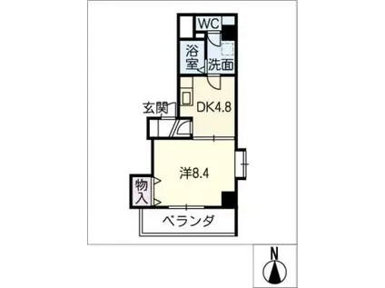 フェリシダ千種(1DK/7階)の間取り写真