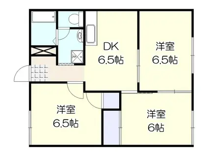 メルヘンコジマ(3DK/1階)の間取り写真