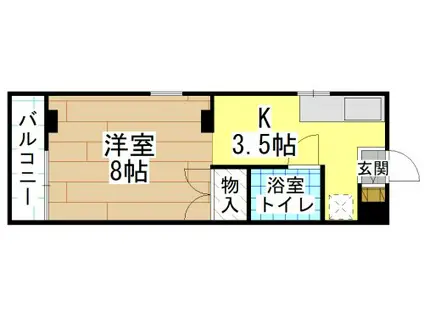 クライムハイツ寿山(1K/2階)の間取り写真