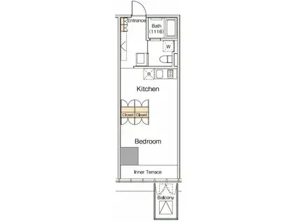 I LIVE FOREST(ワンルーム/5階)の間取り写真