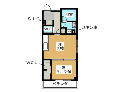 JS CLASSIC II(1DK/2階)の間取り写真