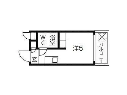 メゾンド御影パート1(ワンルーム/3階)の間取り写真