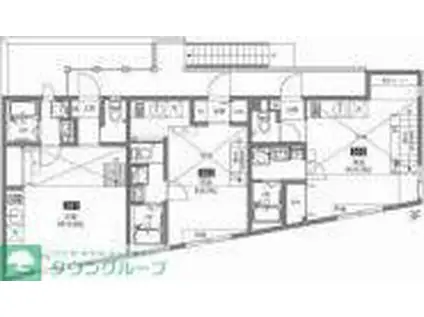 梅ヶ丘ベース(ワンルーム/3階)の間取り写真