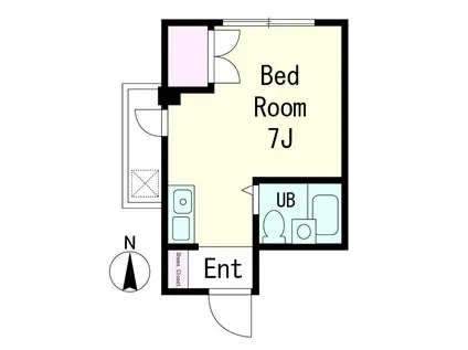 サンライズ(ワンルーム/2階)の間取り写真