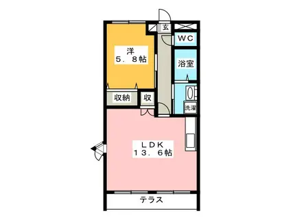 NEO SOPHIA(1LDK/1階)の間取り写真