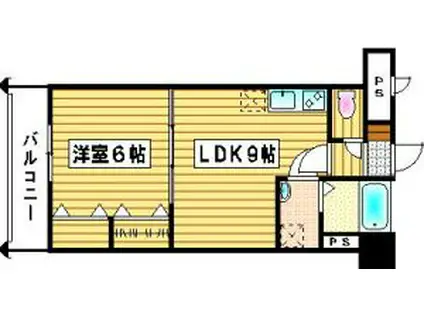 ロイヤル神屋71(1LDK/13階)の間取り写真