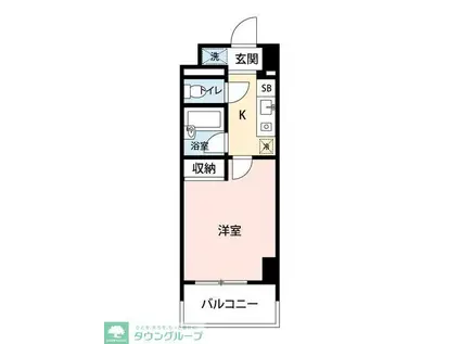 マイナビSTAYミライエ原町田(1K/4階)の間取り写真