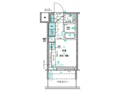 コムレジ赤羽 学生棟(ワンルーム/4階)の間取り写真