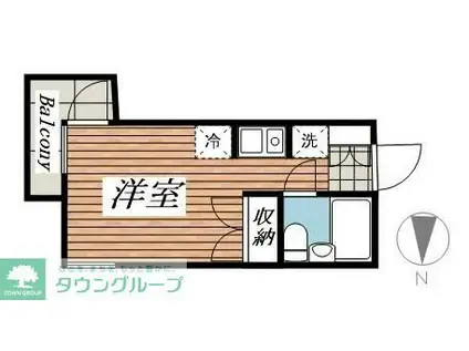 メゾン・ド・パサージュ(ワンルーム/2階)の間取り写真