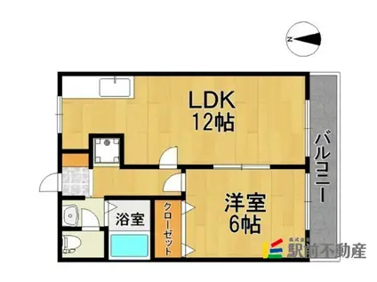 フリーデA(1LDK/1階)の間取り写真