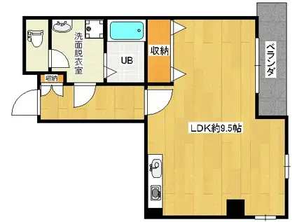 メゾン・ドゥ・ファミリーI(1K/3階)の間取り写真