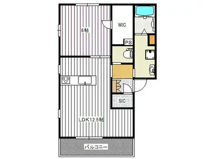 シャーメゾンSAKURA(1LDK/1階)の間取り写真