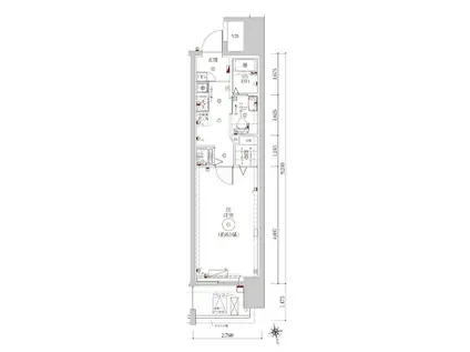 ルミード江古田(1K/6階)の間取り写真