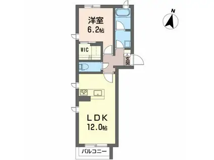 シャーメゾンGT(1LDK/1階)の間取り写真