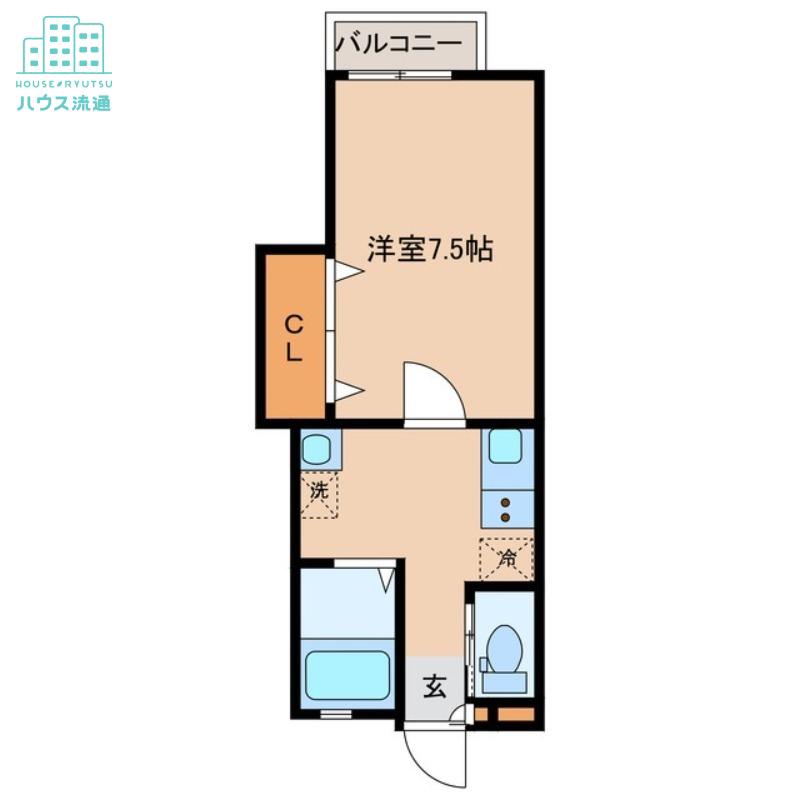 プチメゾン小野D(1K/1階)の間取り写真