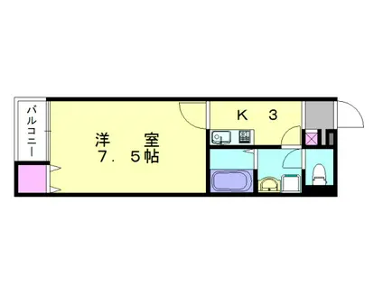 クレイノラ カンパーニュ(1K/1階)の間取り写真