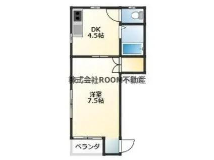 メゾンユウ(1DK/2階)の間取り写真