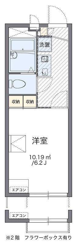 ＪＲ中央線 国立駅 徒歩20分 2階建 築18年(1K/1階)の間取り写真