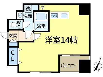 東京TEBIKI(ワンルーム/5階)の間取り写真