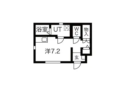 ル・メイユール馬場町(ワンルーム/1階)の間取り写真