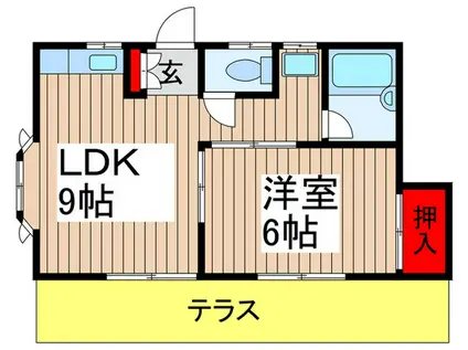 CORP・SATOMI(1LDK/1階)の間取り写真