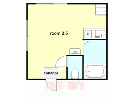 リバレックス(ワンルーム/3階)の間取り写真