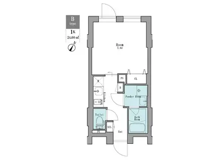 LEGALAND武蔵小山(1K/3階)の間取り写真