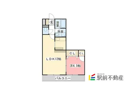 KS2002(1LDK/2階)の間取り写真
