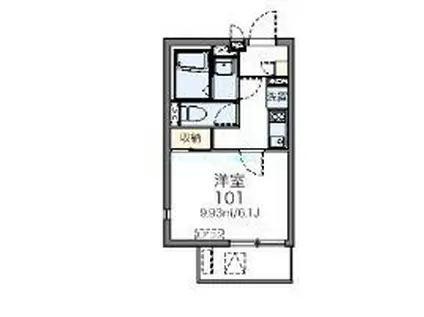 レオネクスト横浜HONGO(1K/1階)の間取り写真