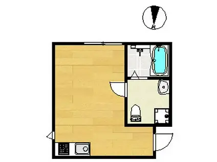 西武新宿線 武蔵関駅 徒歩7分 2階建 築8年(ワンルーム/1階)の間取り写真