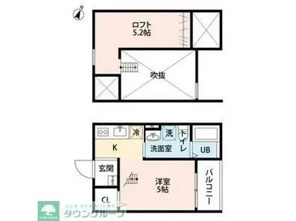 ルミエール 黄金 (ワンルーム/1階)の間取り写真