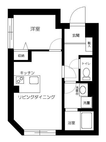 ES-GRANDE東中野(1LDK/2階)の間取り写真