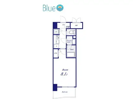 プランドール藤沢(1K/6階)の間取り写真