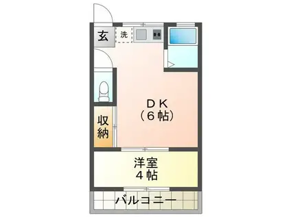 渋見ハイツA(2K/2階)の間取り写真