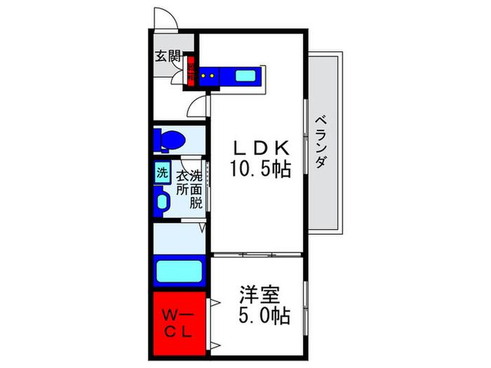 エルブ豊中曽根(1LDK/3階)の間取り写真