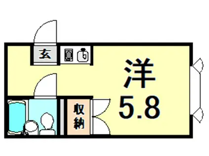 アメニティハイツ上ヶ原壱番館(1K/1階)の間取り写真