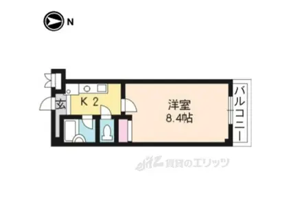 グランブルー(1K/2階)の間取り写真