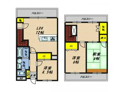 パラッツオ京橋(3LDK/7階)の間取り写真