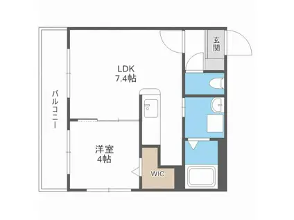 GRIGG グリッグ(1DK/2階)の間取り写真