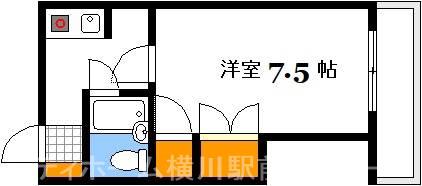レジデンス三篠(1K/3階)の間取り写真