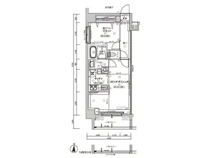 メインステージ菊川II(1LDK/3階)の間取り写真